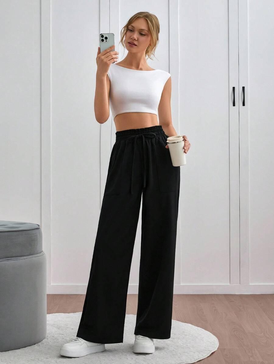 CZARNE SPODNIE CASUAL 