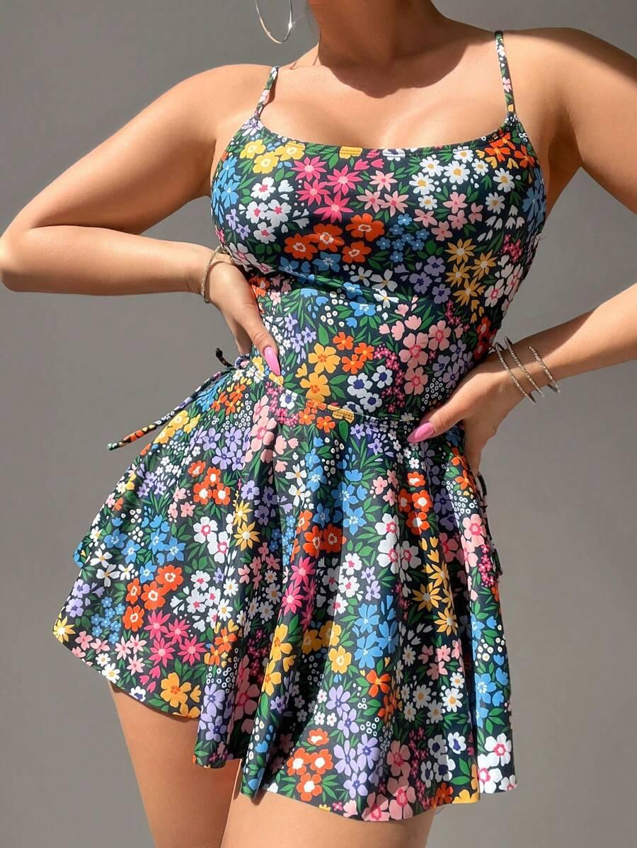 TANKINI DWUCZĘŚCIOWE DAMSKIE W KWIATY