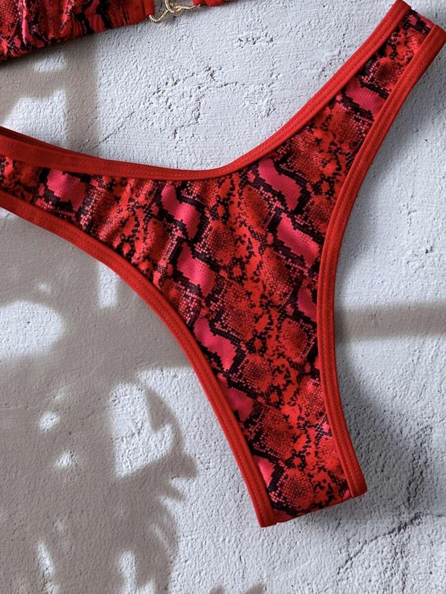 DWUCZĘŚCIOWY STRÓJ KĄPIELOWY ANIMAL PRINT