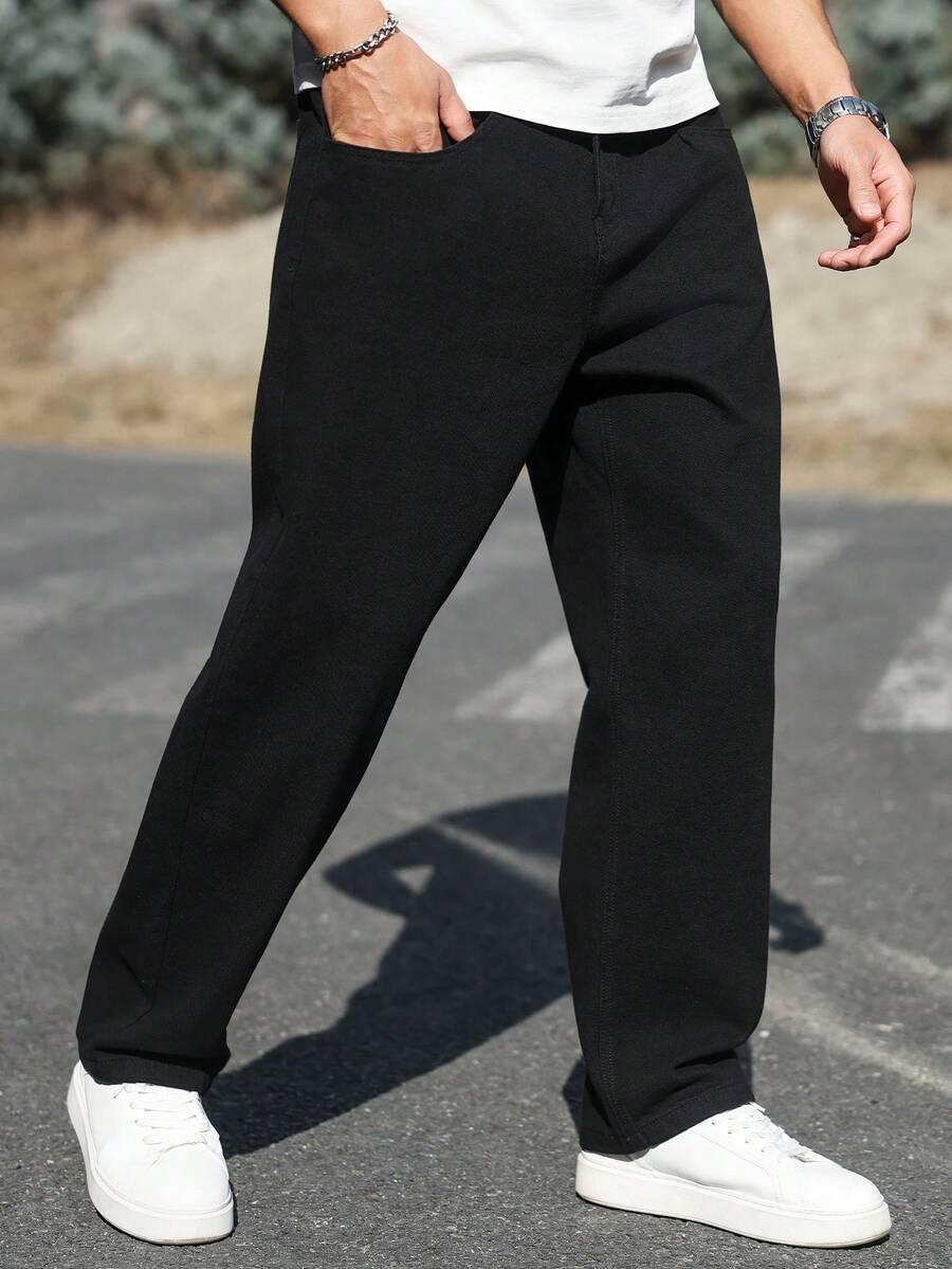CZARNE SPODNIE JEANS