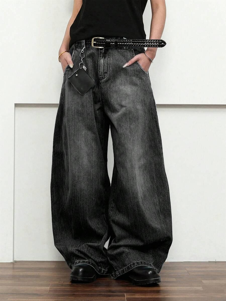 CZARNE SPODNIE JEANS 