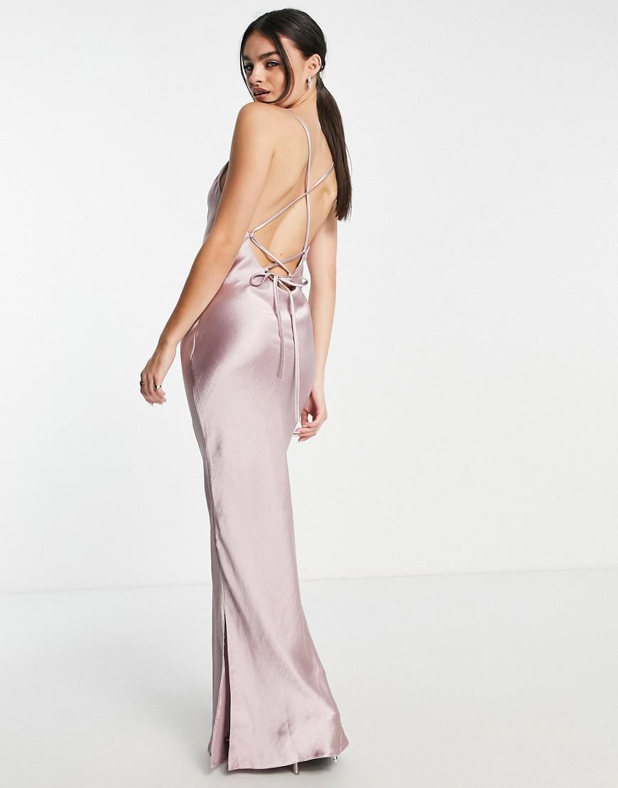 MAXI SATYNOWA SUKIENKA OPEN BACK