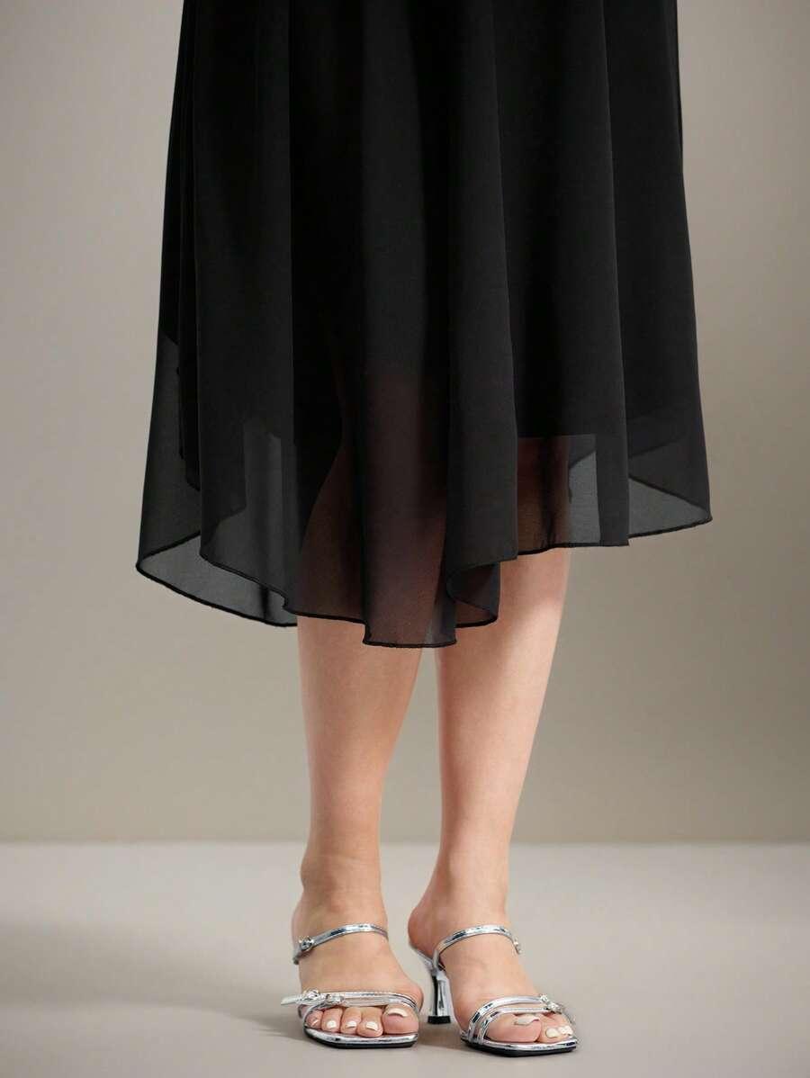 SUKIENKA PLUS SIZE MIDI 