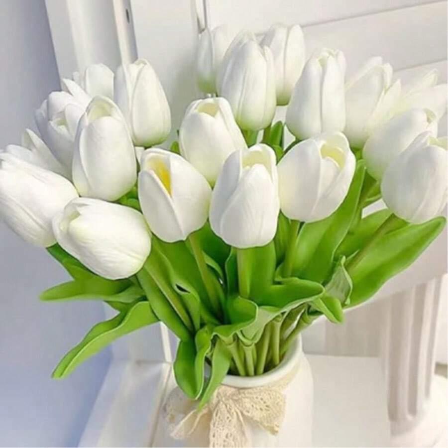 sztuczne kwiaty tulipan 18-pack