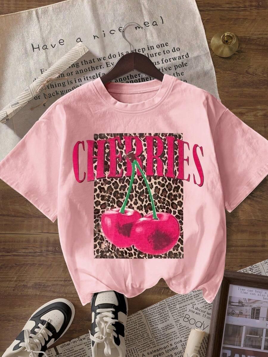 T-SHIRT DAMSKI Z OKRĄGŁYM DEKOLTEM
