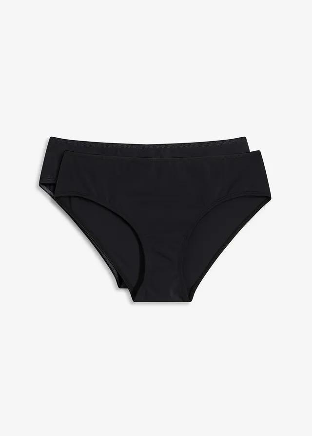 CZARNE GŁADKIE MAJTKI 2-PACK