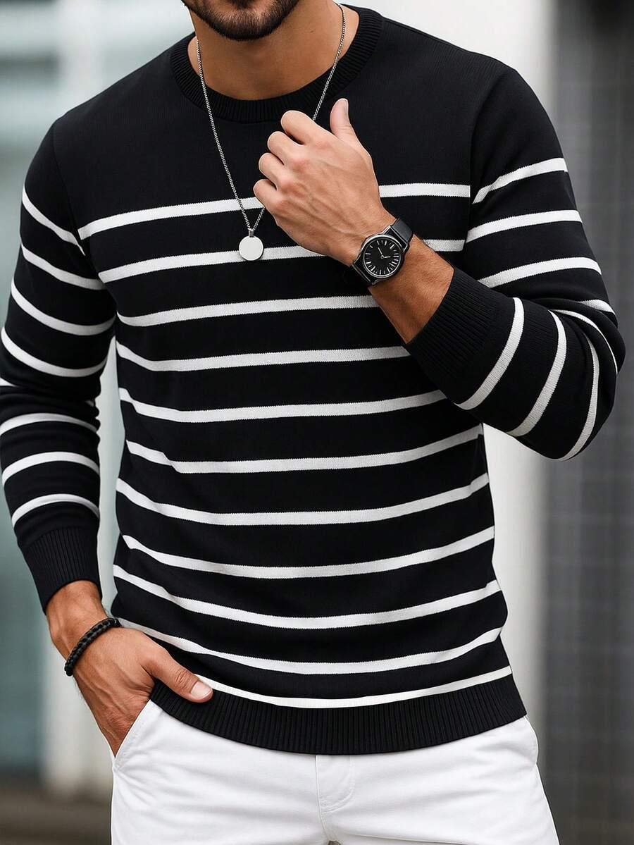 sweter wzór paski