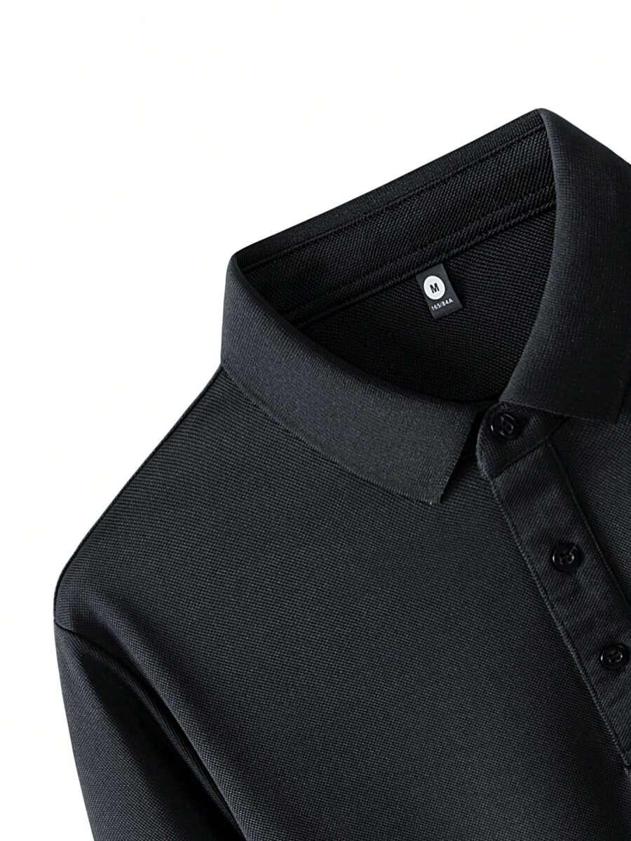 CZARNA KOSZULKA POLO DŁUGI RĘKAW