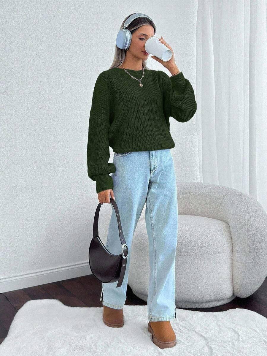 zielony sweter oversize 