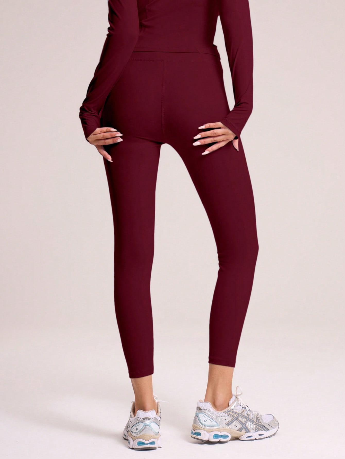 BORDOWE LEGGINSY WYSOKI STAN