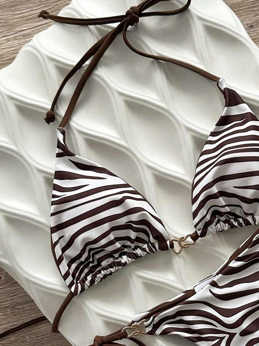 DWUCZĘŚCIOWY STRÓJ KĄPIELOWY animal print