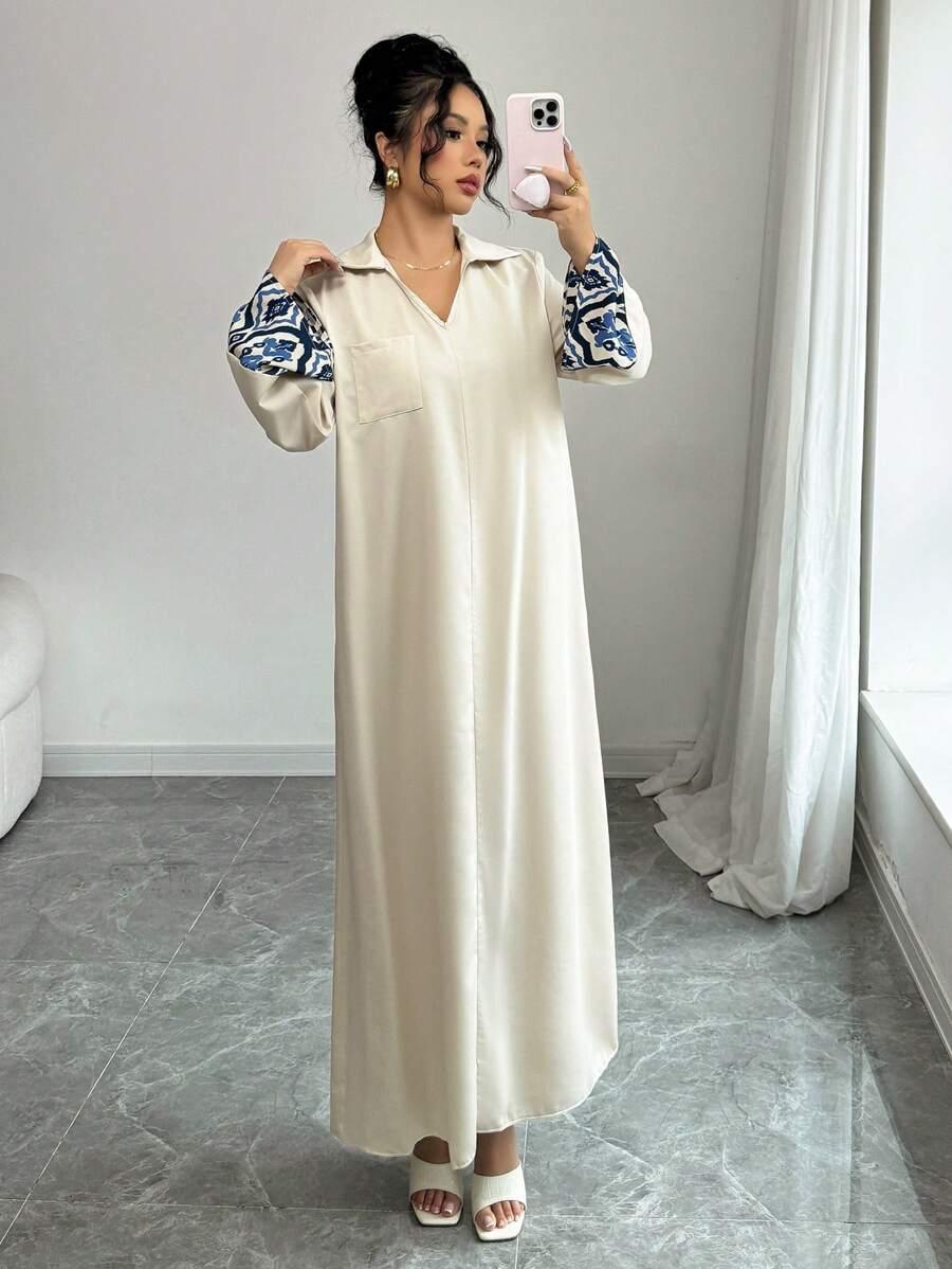 SUKIENKA MAXI OVERSIZE Z DEKOLTEM V 