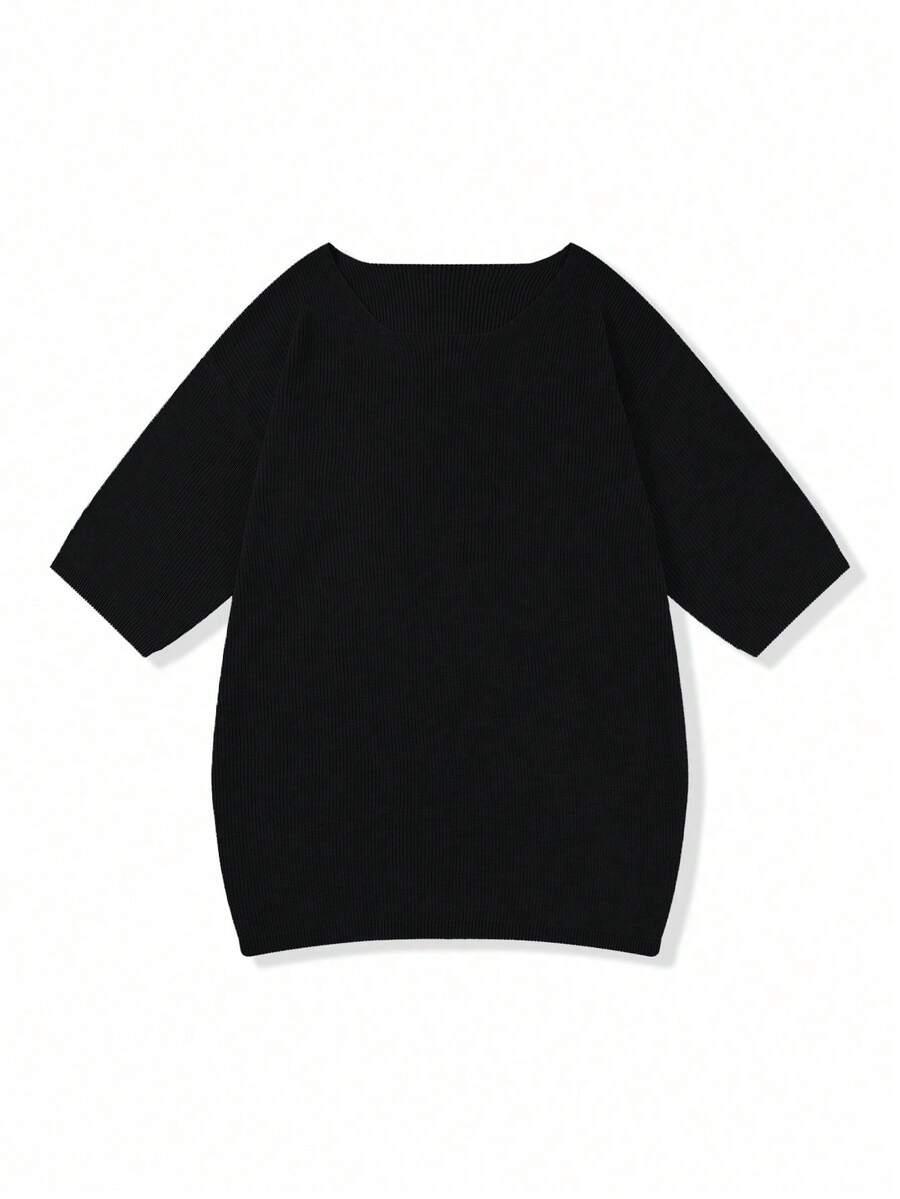 czarny dzianinowy sweter 