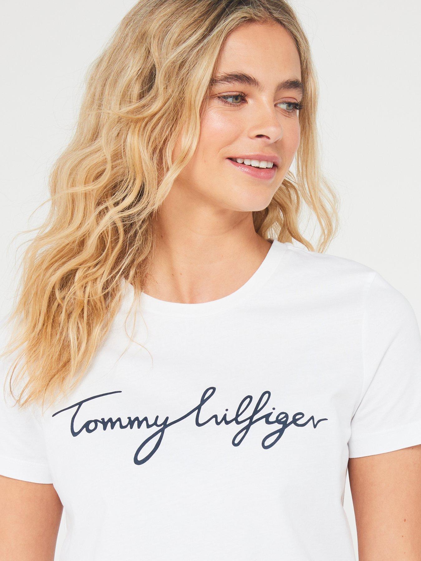 TOMMY HILFIGER T-SHIRT DAMSKI WW0WW24967 100