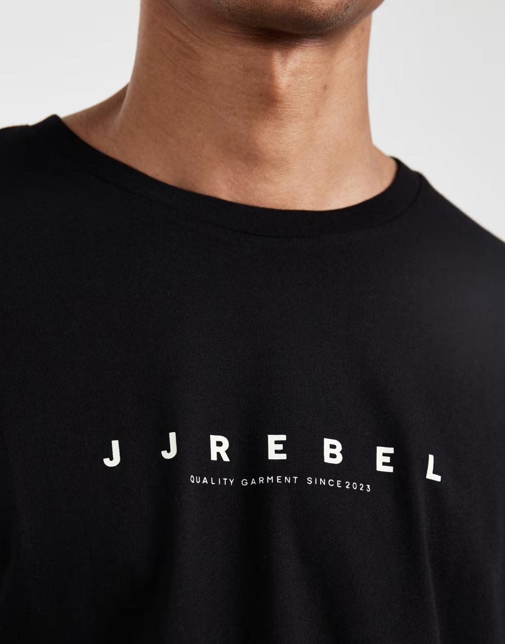 CZARNY BAWEŁNIANY GŁADKI T-SHIRT NADRUK