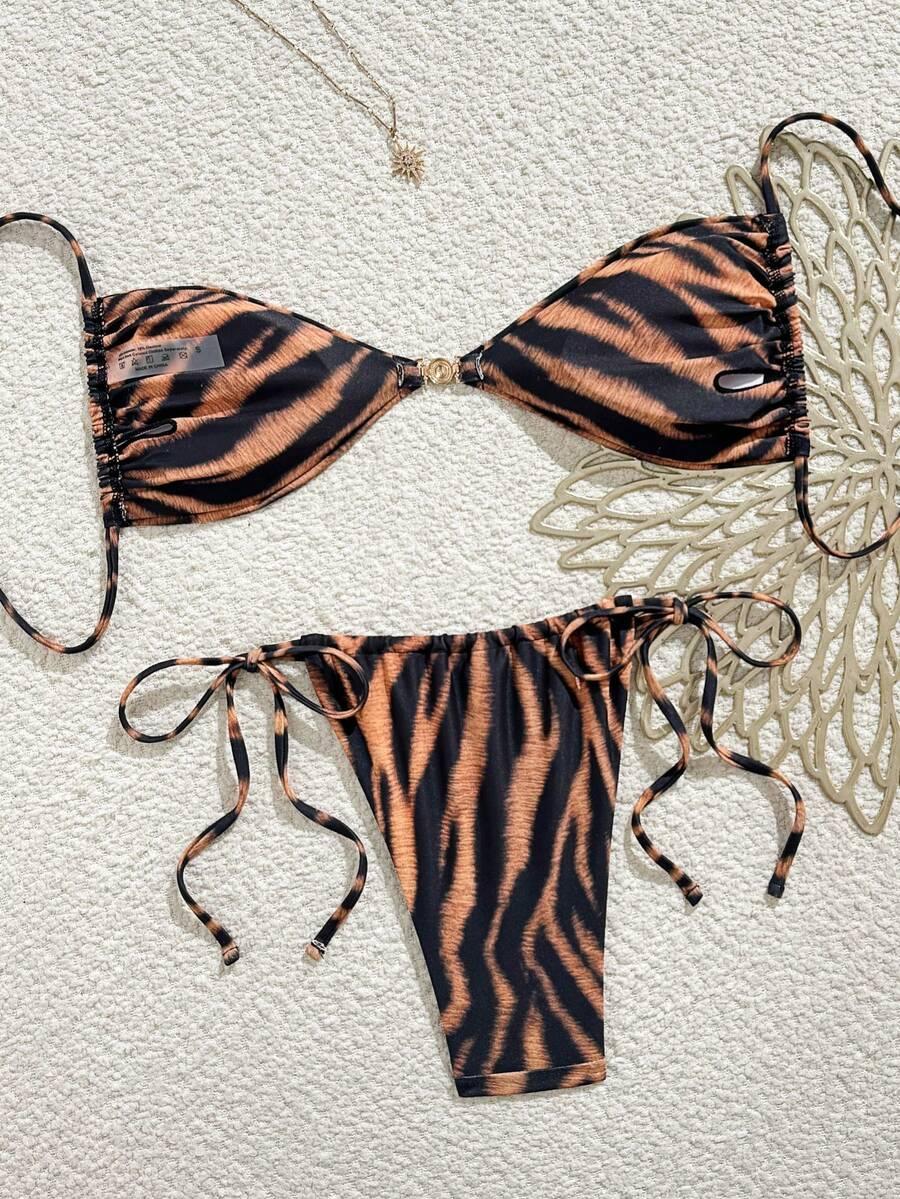 DWUCZĘŚCIOWY STRÓJ KĄPIELOWY ANIMAL PRINT