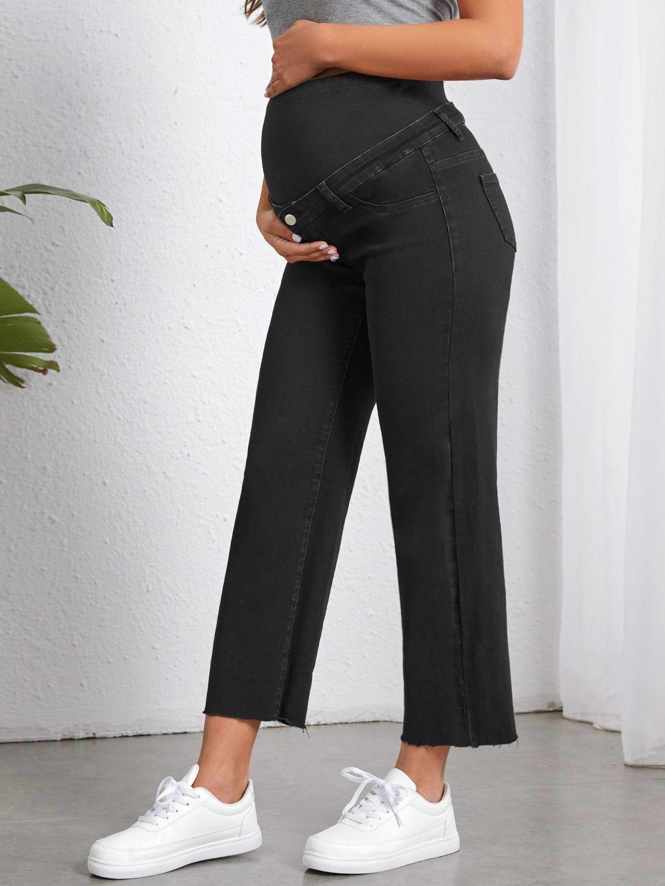 CZARNE SPODNIE CIĄŻOWE JEANS 