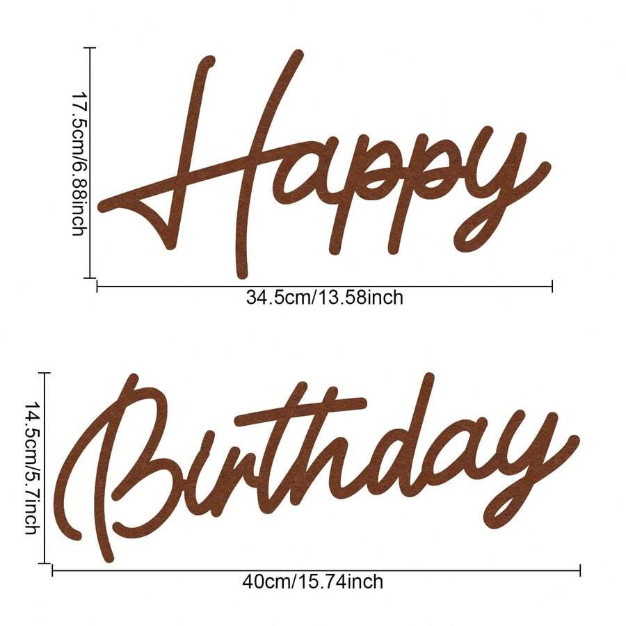 złoty napis happy birthday