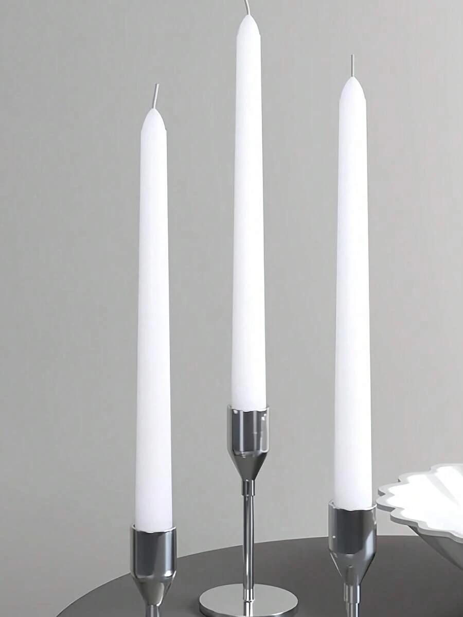 białe świece 4-pack