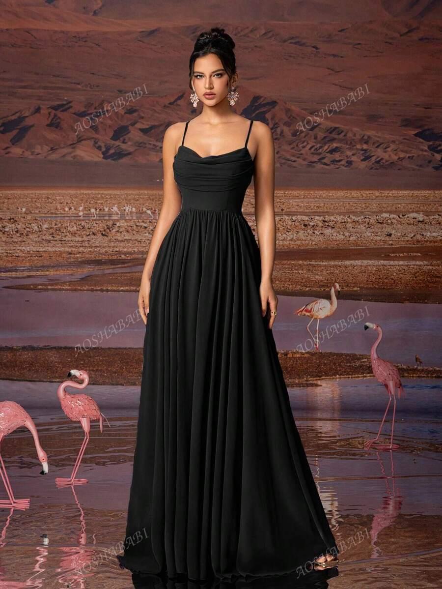 CZARNA MAXI SUKIENKA 