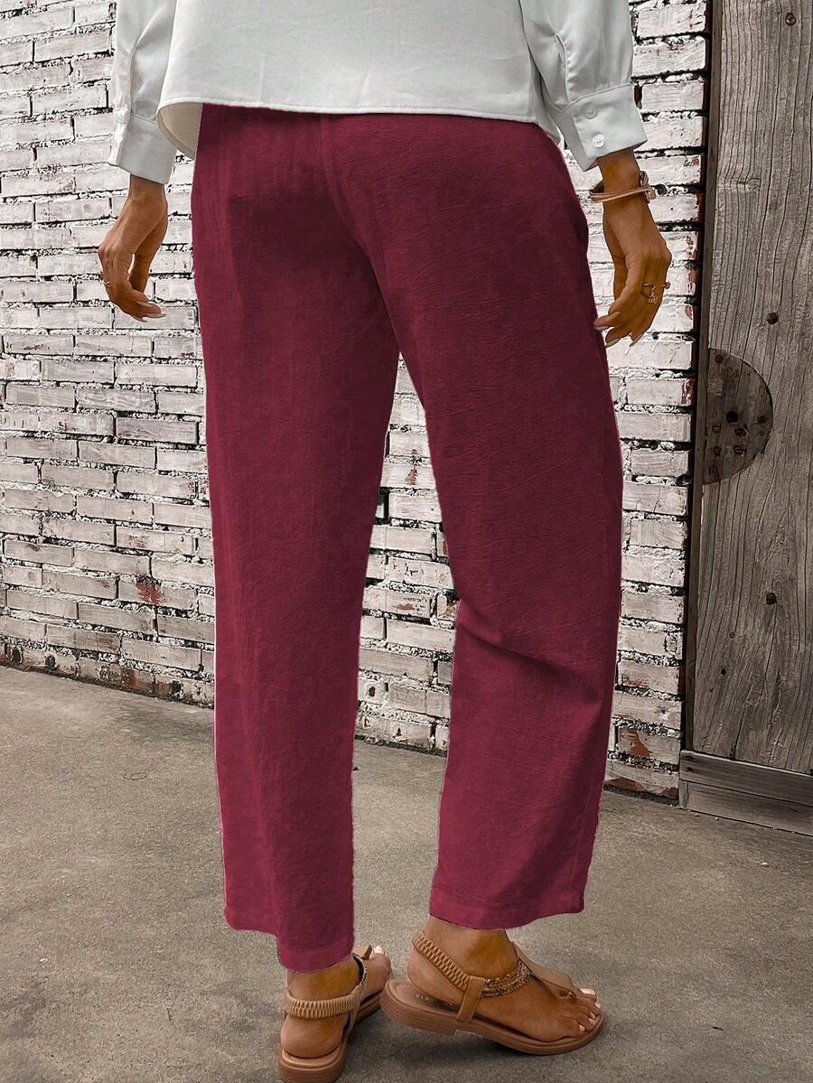 czerwone spodnie casual 