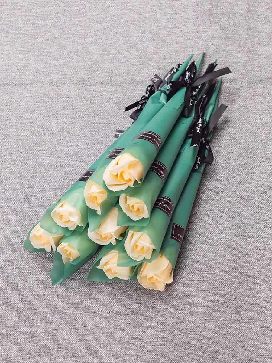 beżowy bukiet mydlany 10 pack