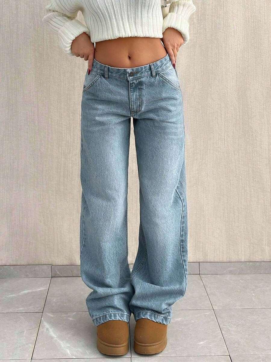 NIEBIESKIE SPODNIE JEANS 