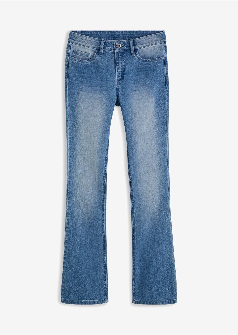 JEANSY DAMSKIE BOOTCUT PLUS SIZE BAWEŁNA ŚREDNI STAN 