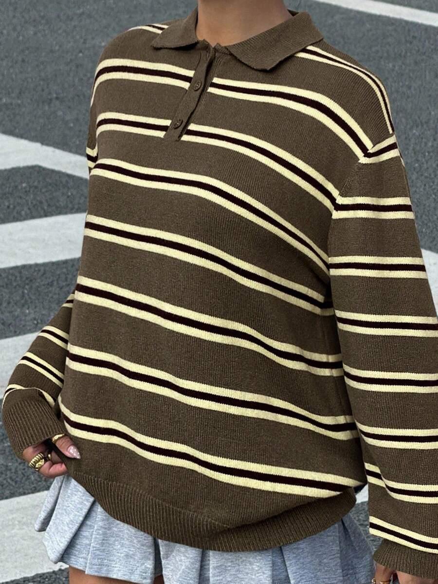 sweter w paski 