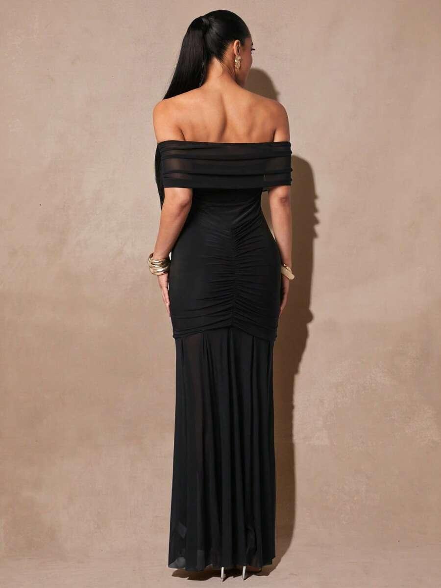 CZARNA MAXI SUKIENKA