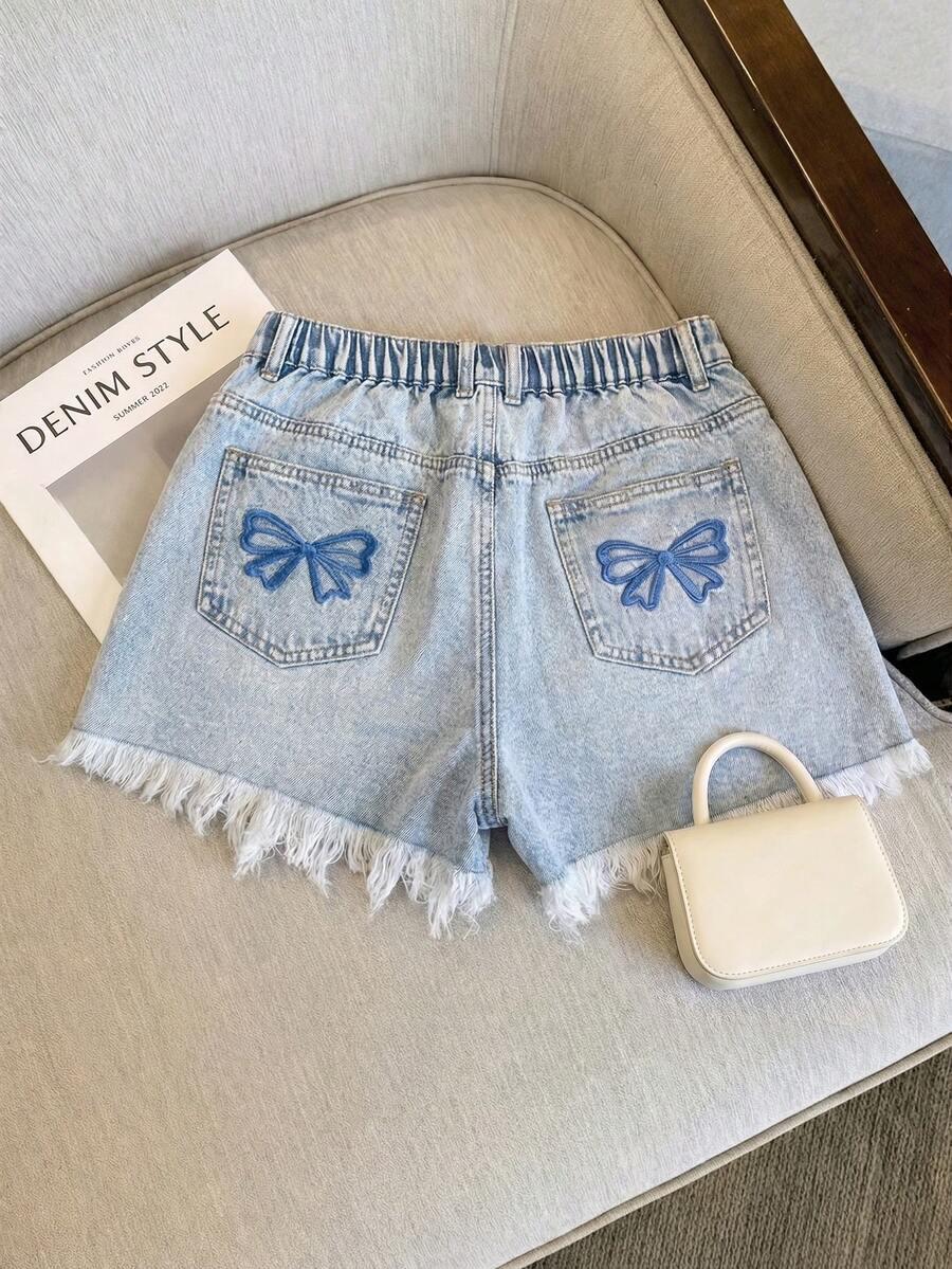 spodenki jeans przetarcia