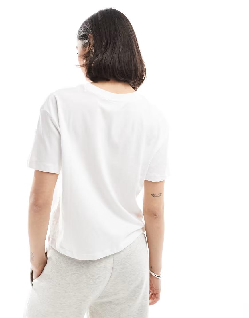 BIAŁY T-SHIRT OKRĄGŁY DEKOLT