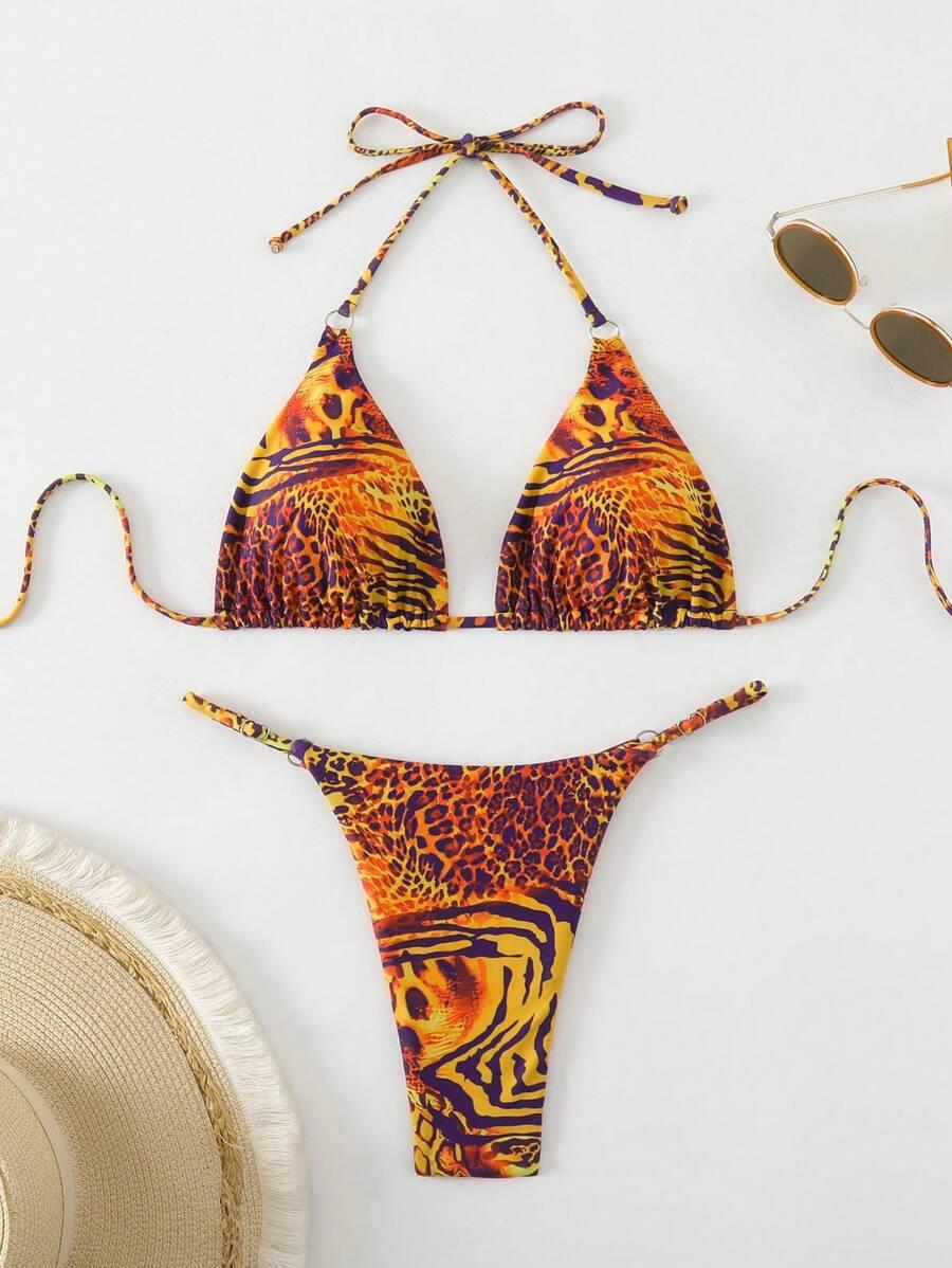DWUCZĘŚCIOWY KOMPLET BIKINI ZWIERZĘCY WZÓR