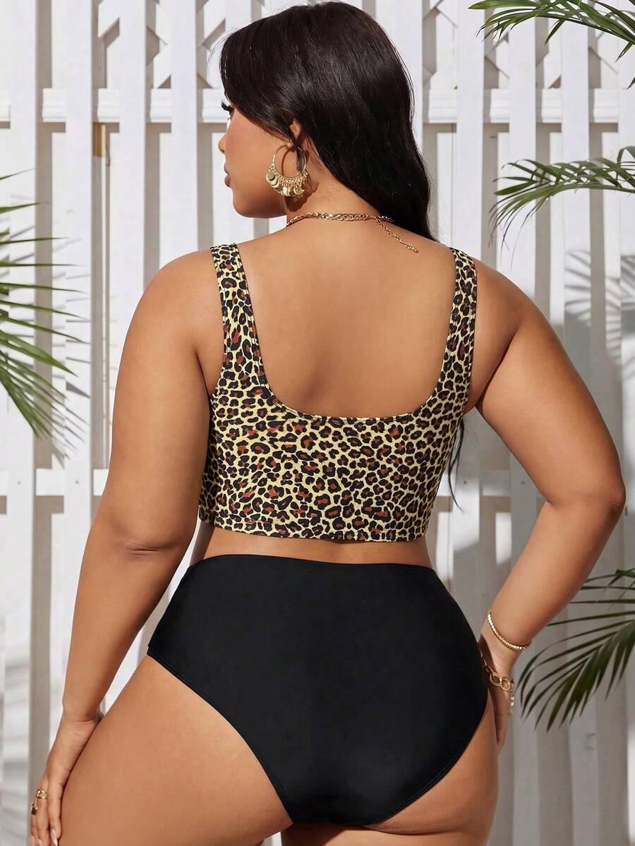 DWUCZĘŚCIOWY STRÓJ KĄPIELOWY ANIMAL PRINT
