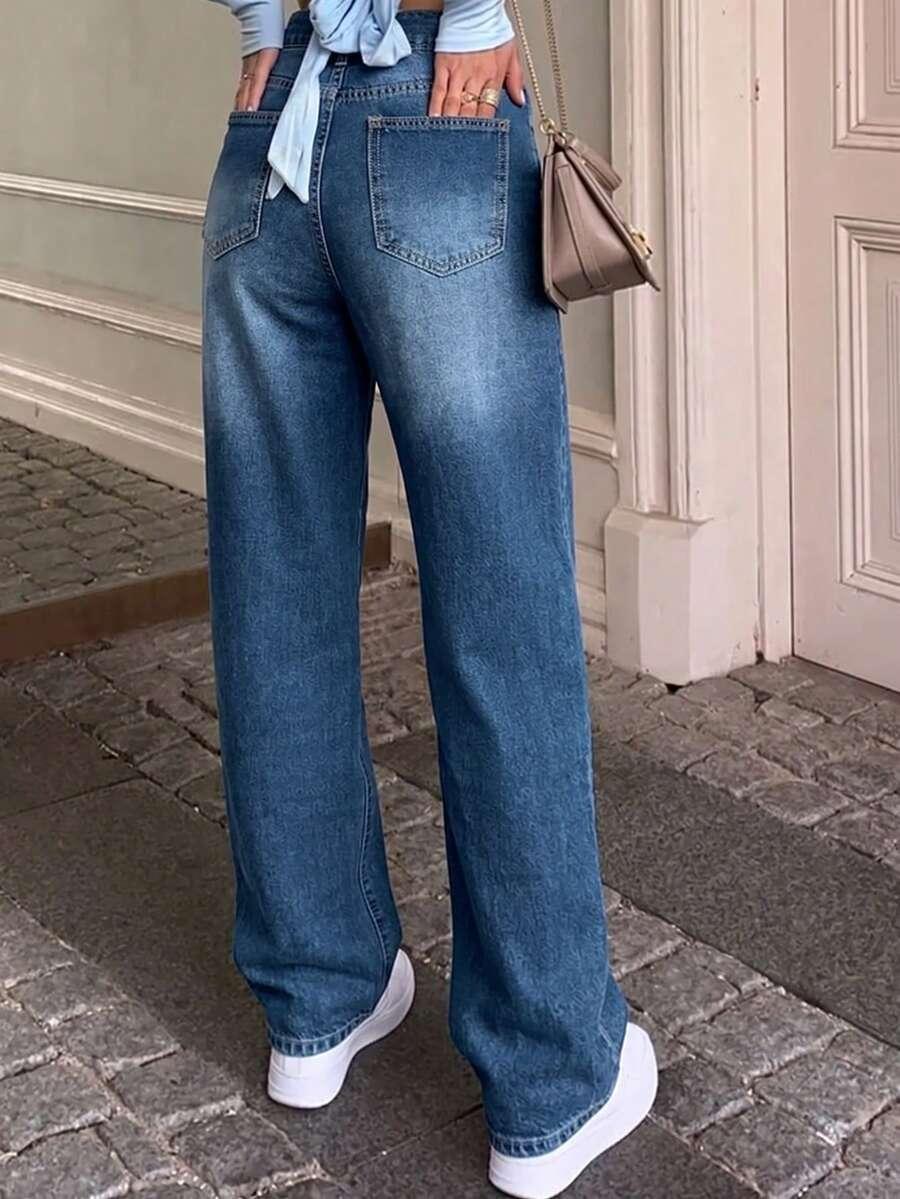 NIEBIESKIE SPODNIE JEANS