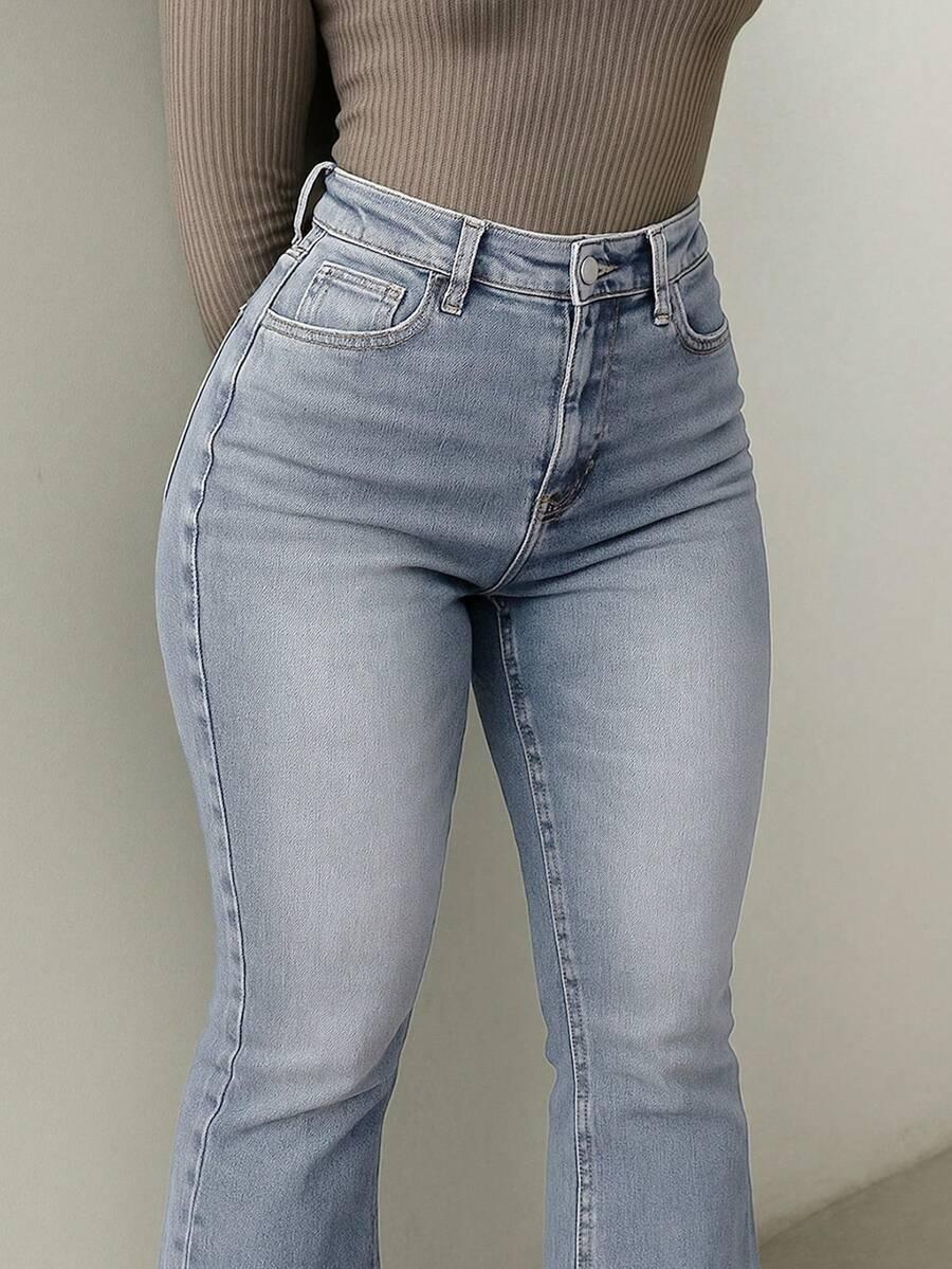 NIEBIESKIE JEANSY DZWONY