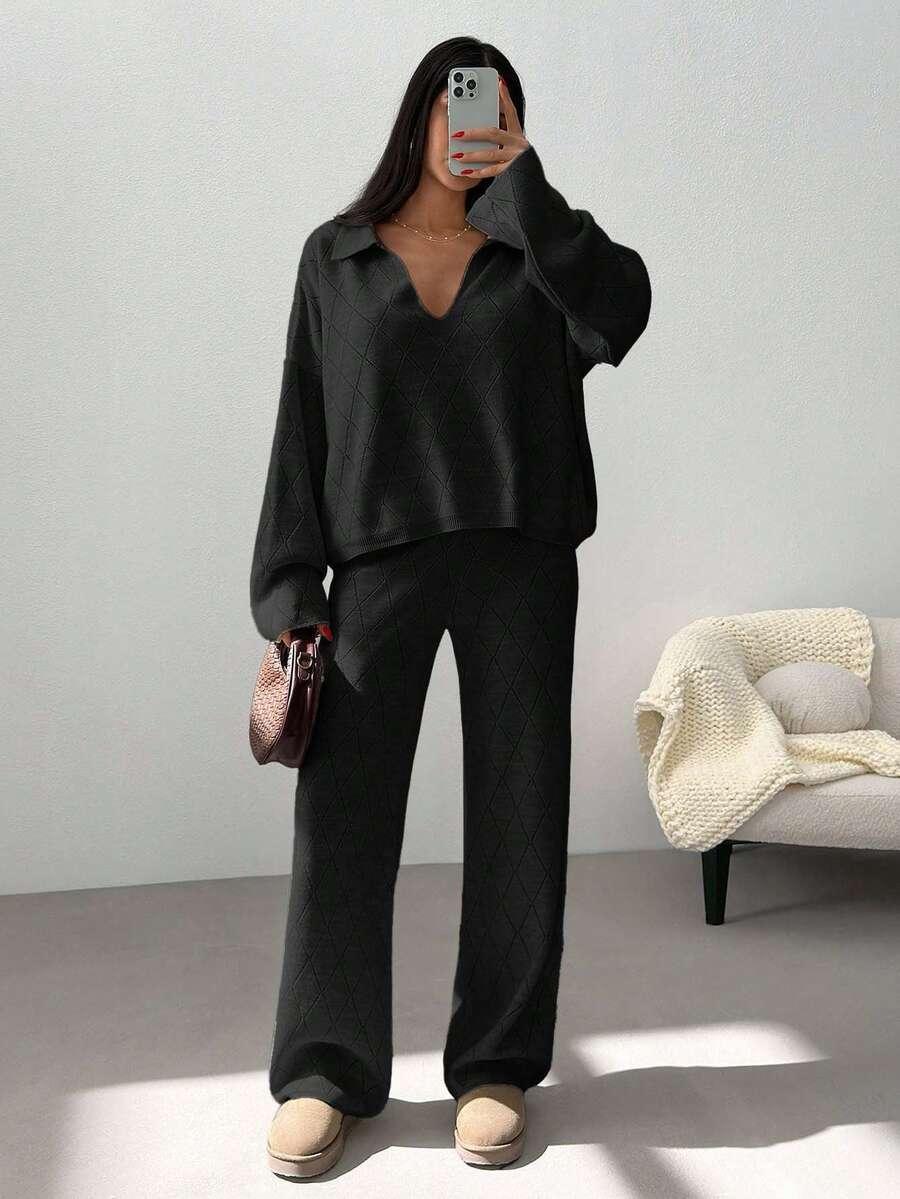 KOMPLET SWETER SPODNIE