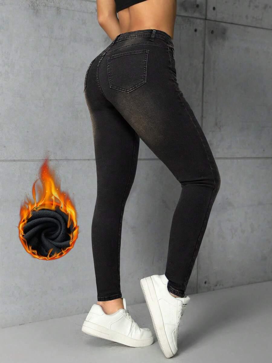 CZARNE SPODNIE JEANS RURKI