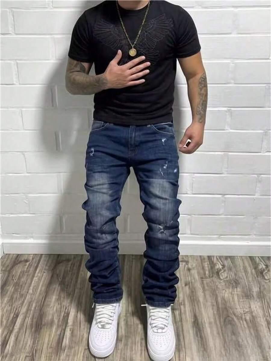 spodnie jeans przetarcia