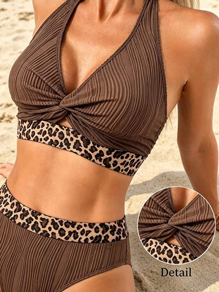DWUCZĘŚCIOWY STRÓJ KĄPIELOWY ANIMAL PRINT