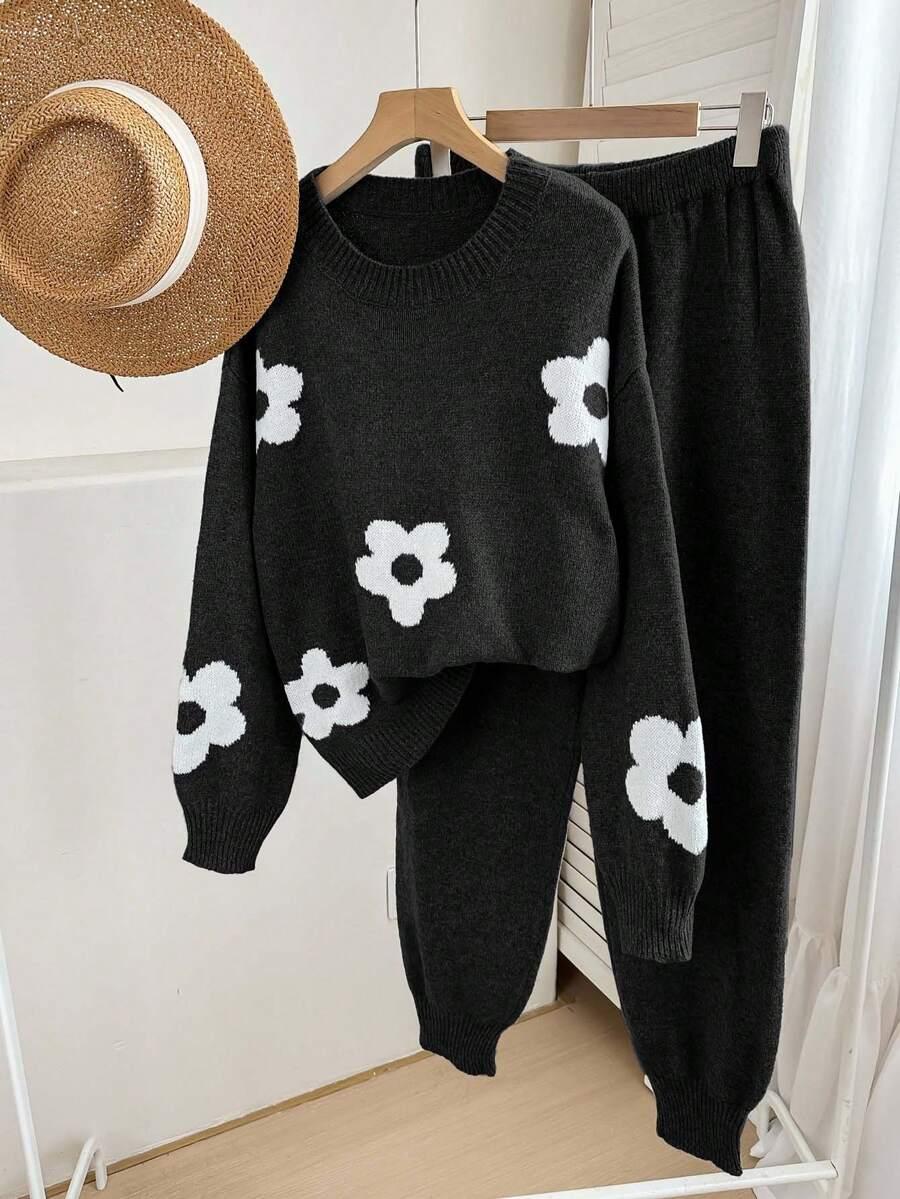 KOMPLET SWETER SPODNIE