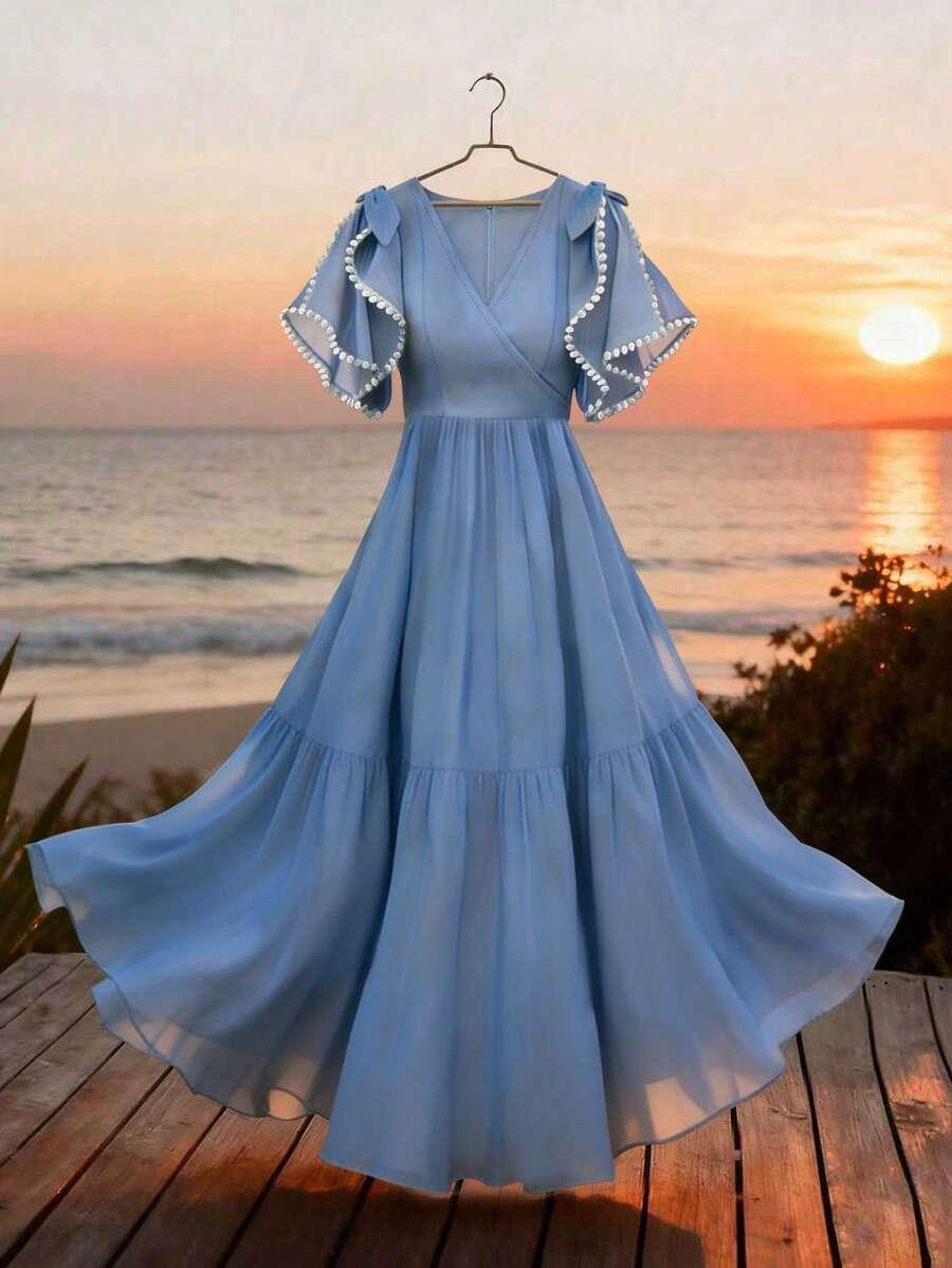 maxi sukienka v-neck