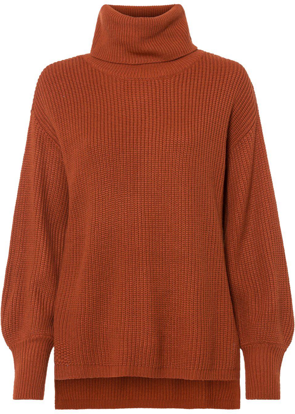 SWETER Z GOLFEM Z DŁUŻSZYM TYŁEM 