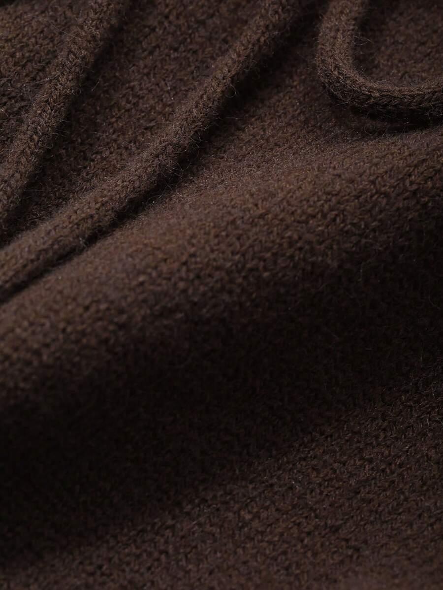 BRĄZOWY KOMPLET SWETER SPODNIE