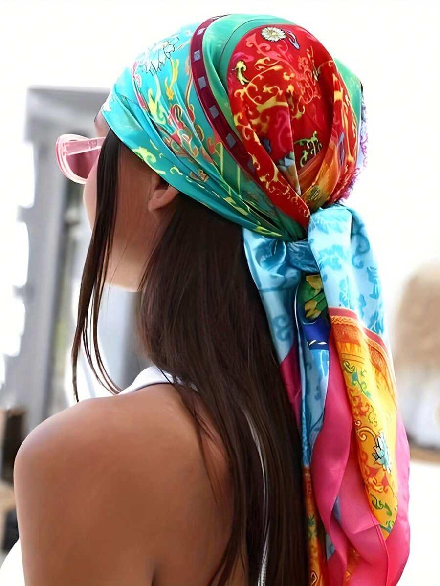 chusta na głowę wzór