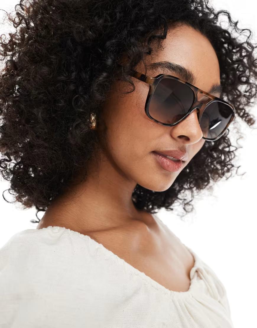 BRĄZOWE OKULARY PRZECIWSŁONECZNE ANIMAL PRINT