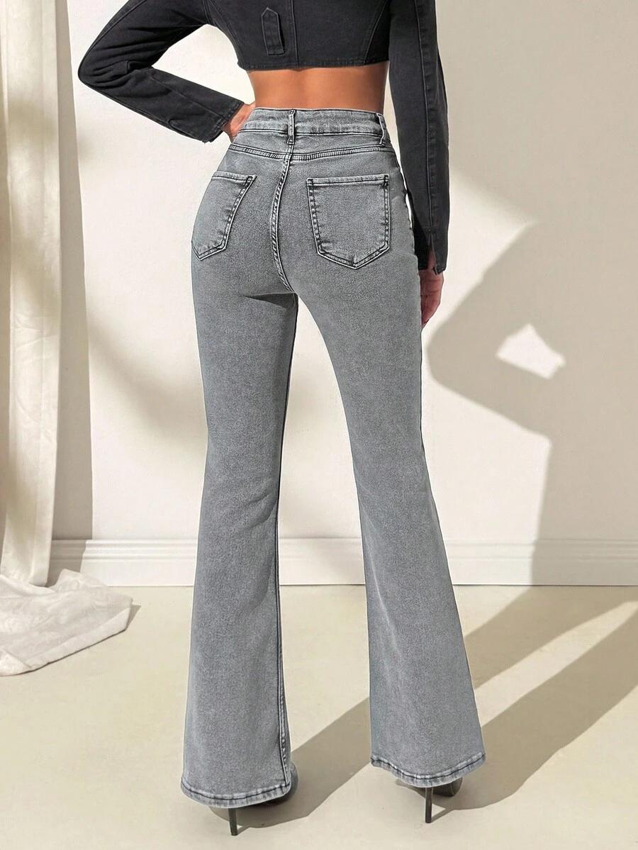 SZARE SPODNIE JEANS 