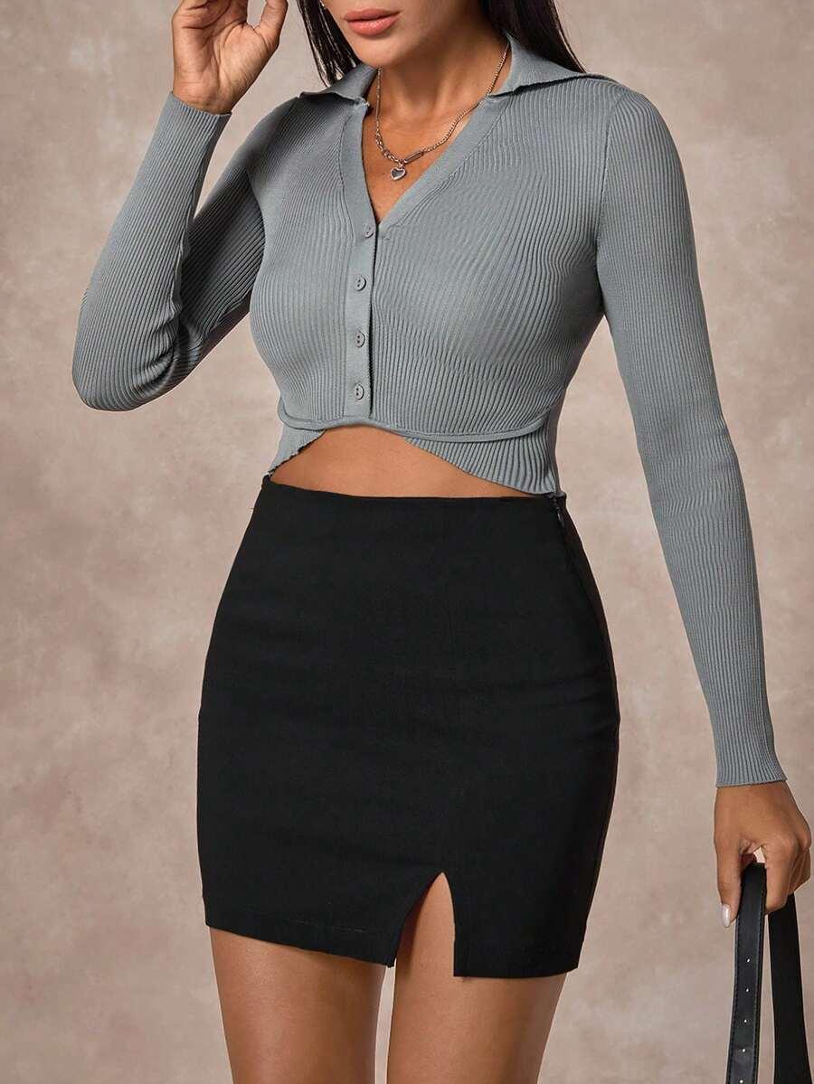 ROZPINANY DOPASOWANY SWETER 