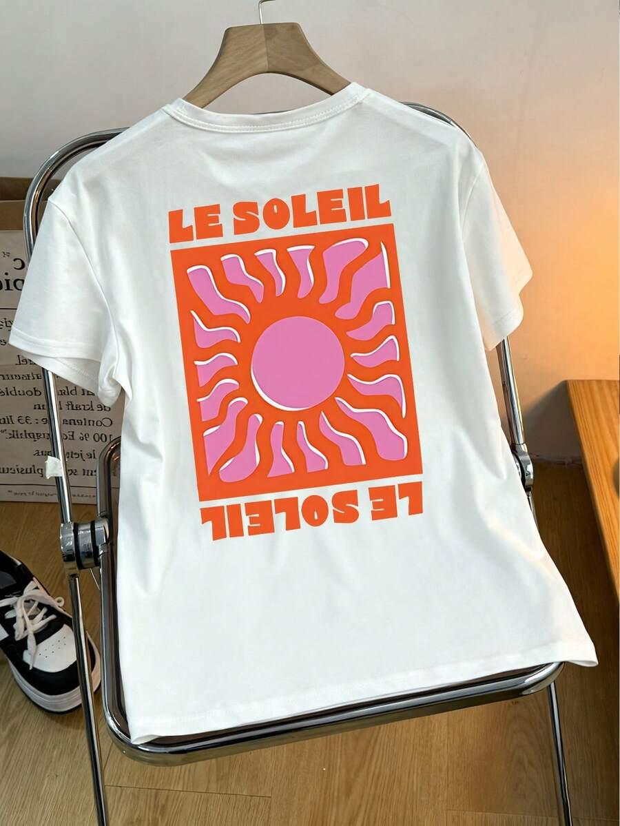 BIAŁY T-SHIRT NADRUK