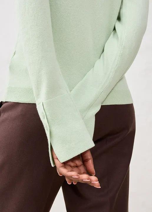 SWETER DZIANINOWY z kołnierzykiem
